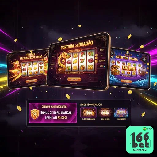 Imagem promocional do 166bet, site de apostas, destacando ofertas especiais na página inicial.